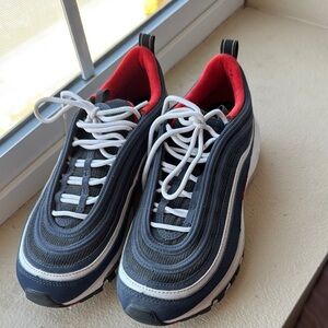 Nike Men's Blue and Red Sneakers